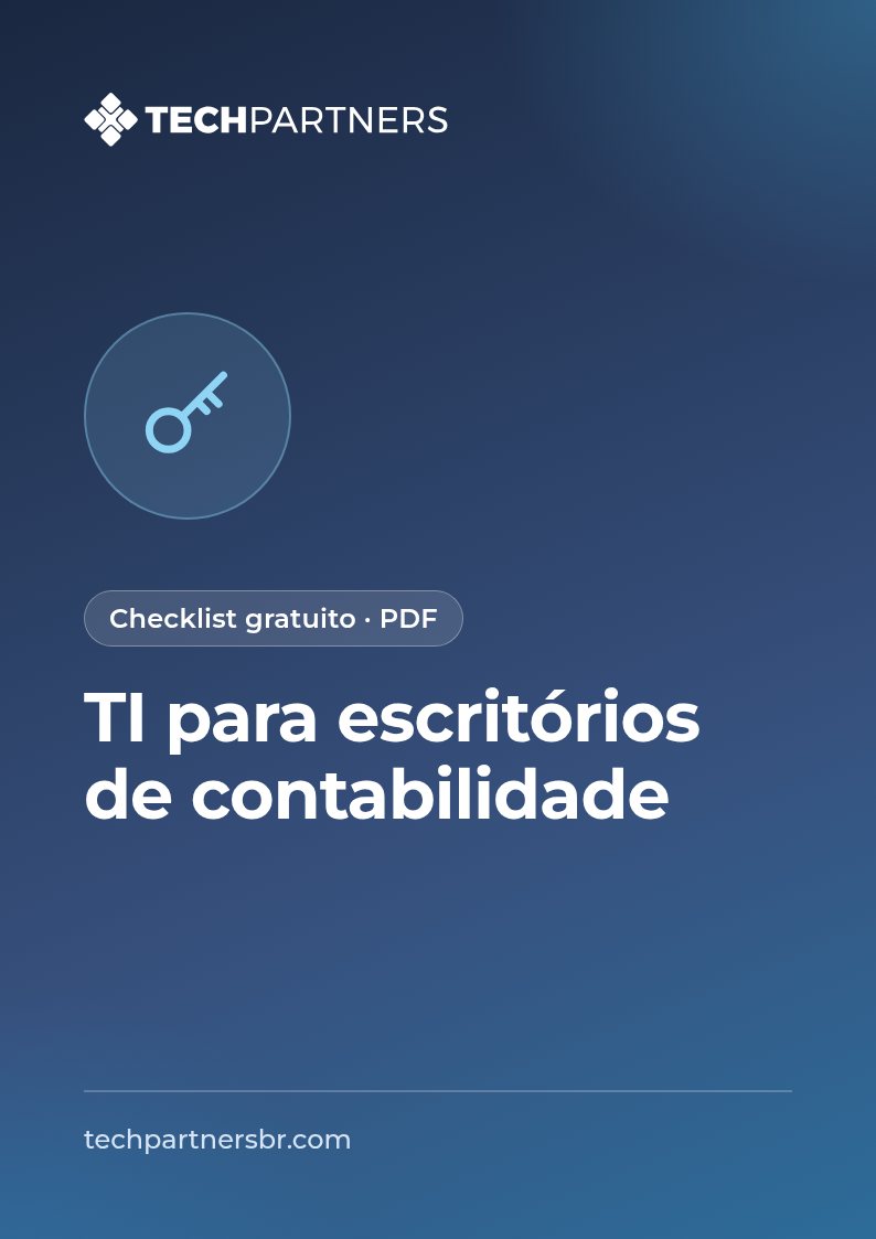 Capa do checklist em PDF: TI para escritórios de contabilidade